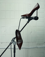 Women's Brown High Heels with a Faux Snakeskin Pattern Estro ER00118167.