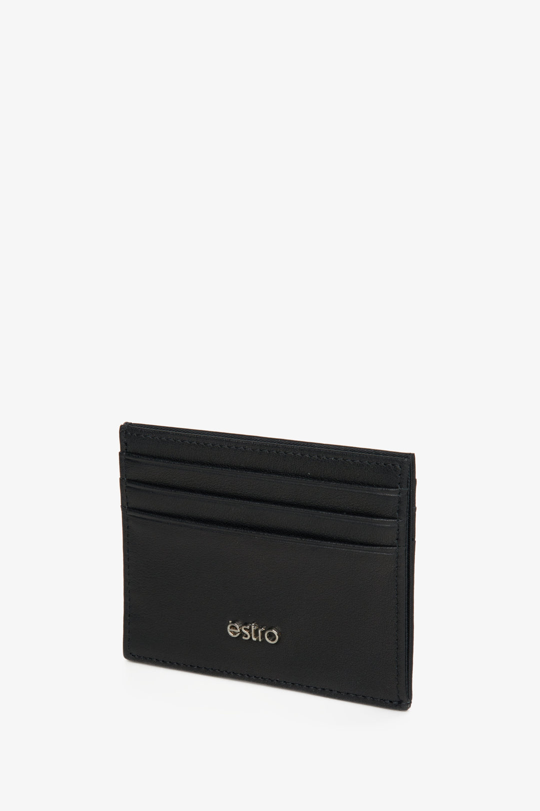 A black leather document holder.