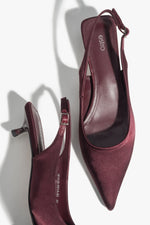 Burgundy Women’s Slingback Pumps with Low Heel Estro ER00117209.