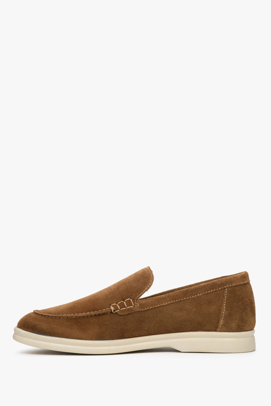 Estro brown suede moccasins for women - shoe profile.