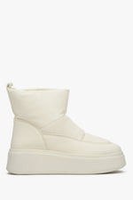 Women's White Snow Boots made of Genuine Leather Estro ER00112427.