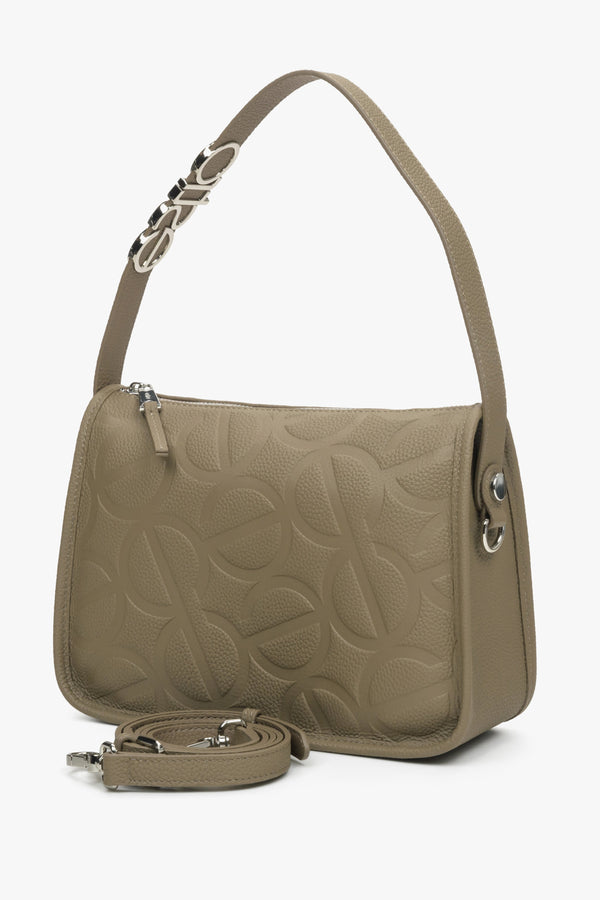 Women's grey and brown shoulder bag Estro.