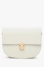 Women's Milky-Beige Leather Shoulder Bag Estro ER00115790.