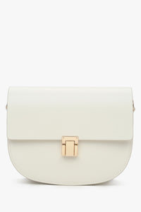 Women's Milky-Beige Leather Shoulder Bag Estro ER00115790.