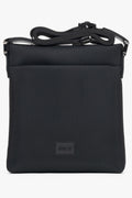 Men's Black Shoulder Bag made of Soft Textiles & Leather ES8 ER00116325
