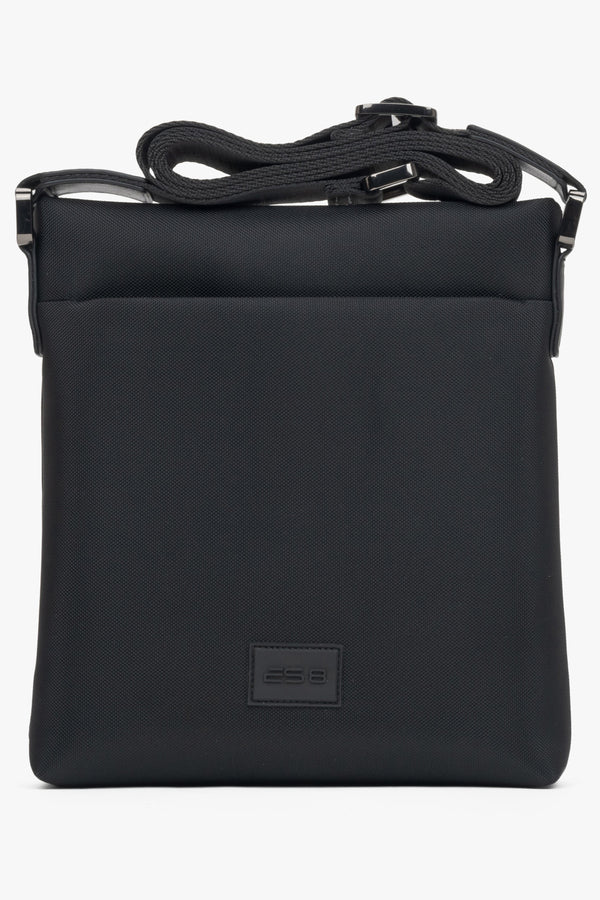 Men's Black Shoulder Bag made of Soft Textiles & Leather ES8 ER00116325