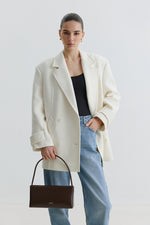 Women's Dark Brown Leather Shoulder Bag Estro ER00115966.