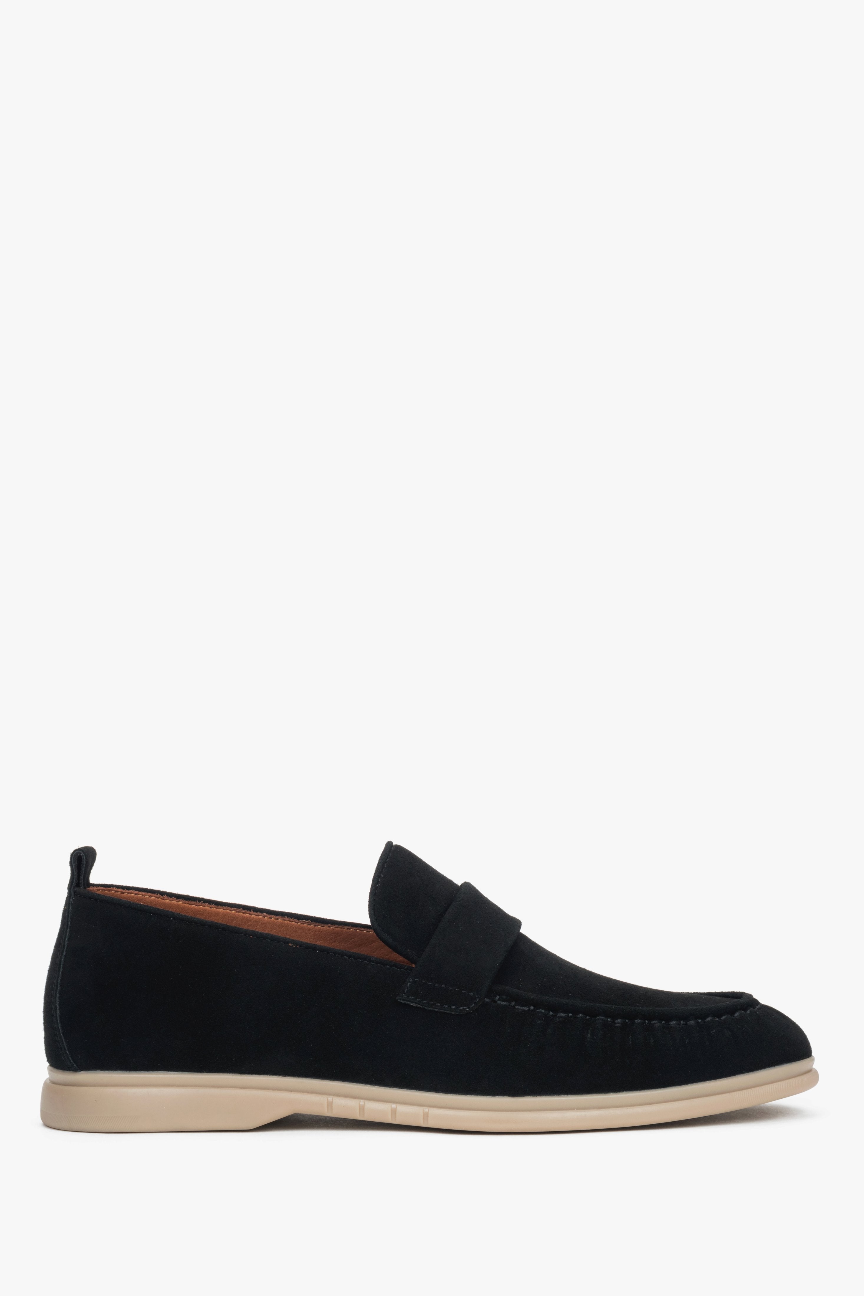 Men's Classic Back Loafers made of Soft Genuine Velour Estro ER00119067.