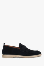 Men's Classic Back Loafers made of Soft Genuine Velour Estro ER00119067.