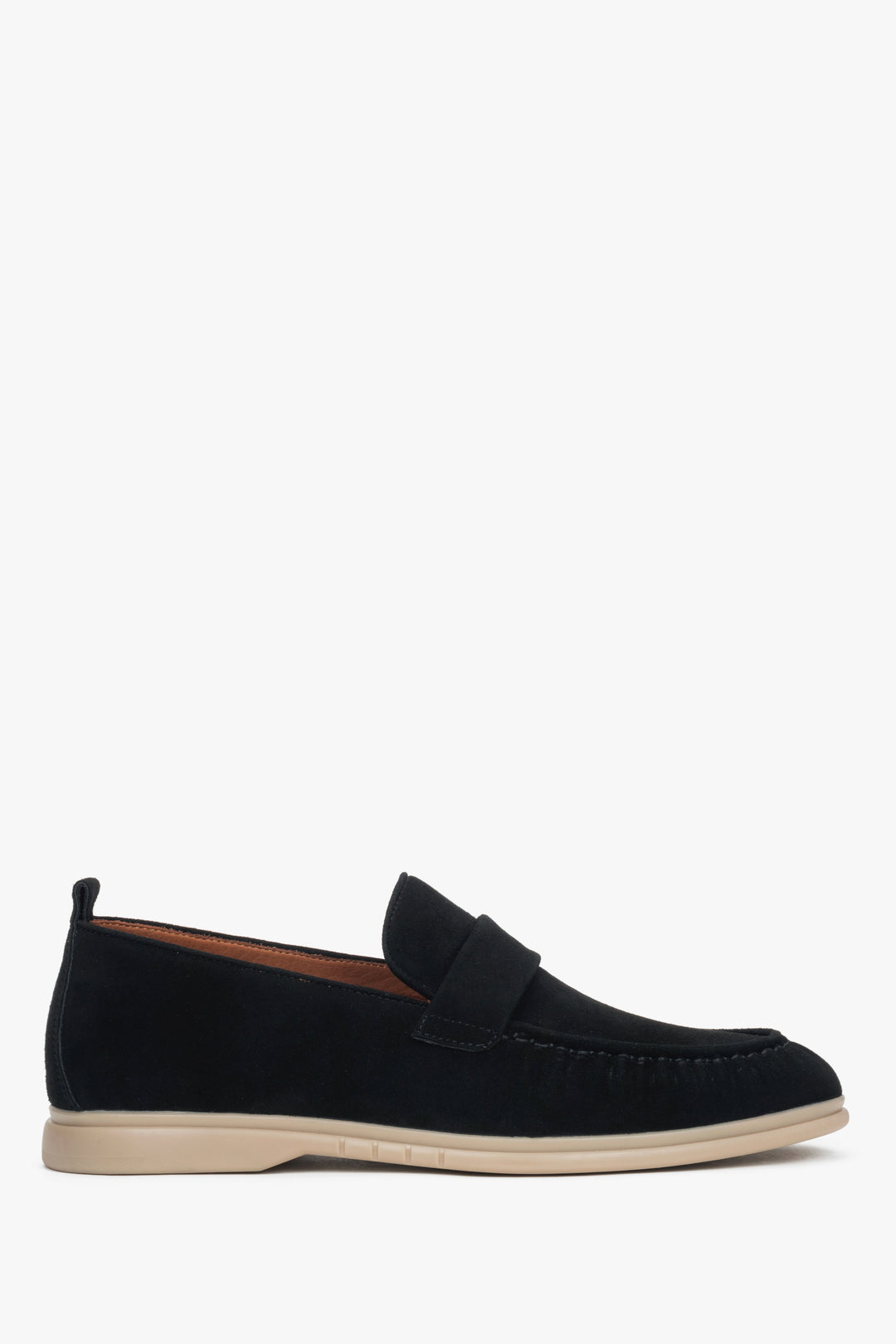 Men's Classic Back Loafers made of Soft Genuine Velour Estro ER00119067.