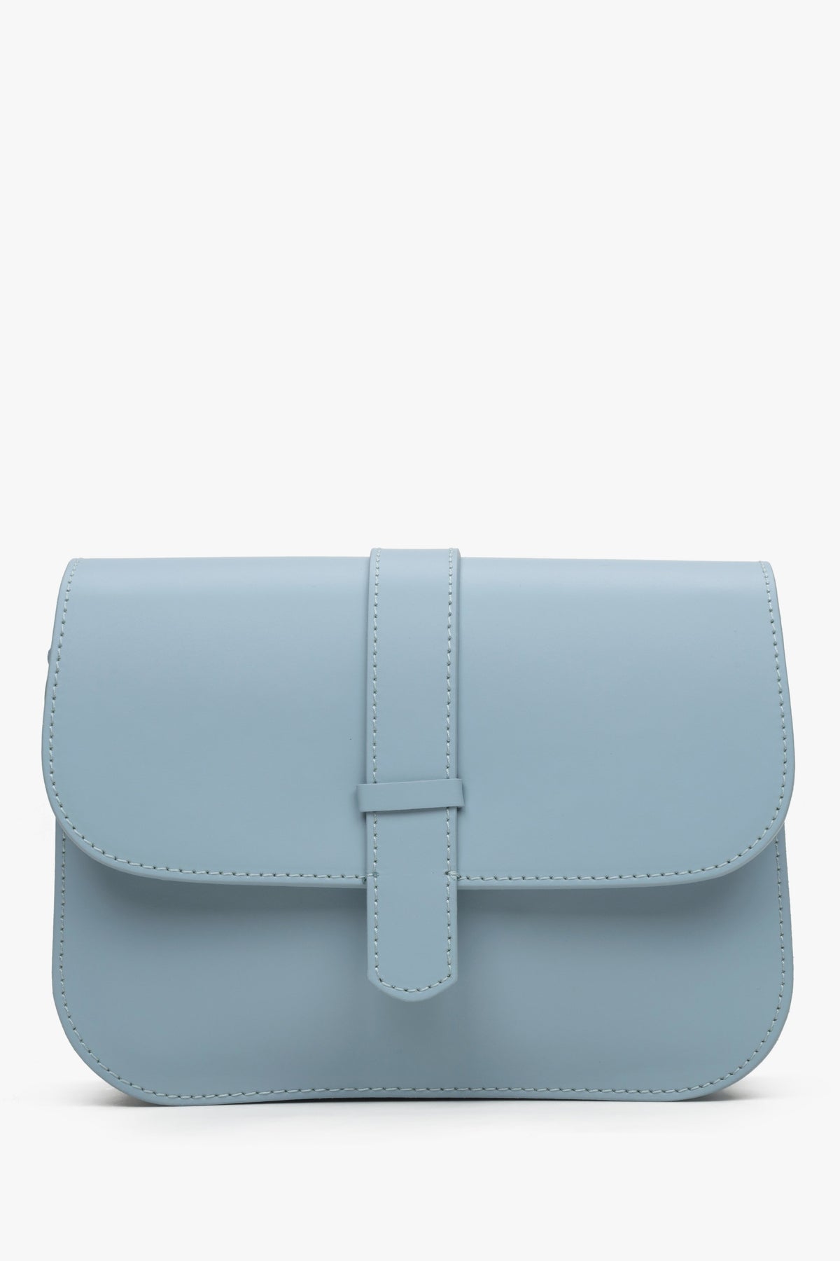 Women's Blue Handbag made of Genuine Leather Estro ER00115031.