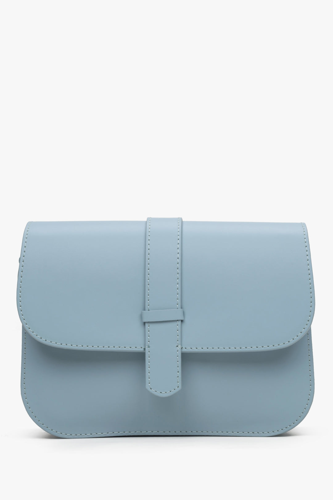 Women's Blue Handbag made of Genuine Leather Estro ER00115031.