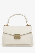 Women's Small Light Beige Satchel Handbag made of Premium Italian Genuine Leather Estro ER00115565.