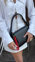 Women's Black Shoulder Bag made of Italian Genuine Leather Estro ER00116348.