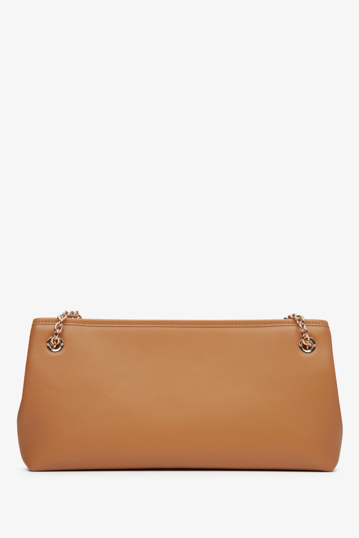 Women's brown leather bag - reverse.