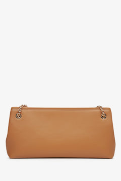 Women's brown leather bag - reverse.