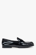Women's Black Loafers made of Patent Genuine Leather Estro ER00116899.