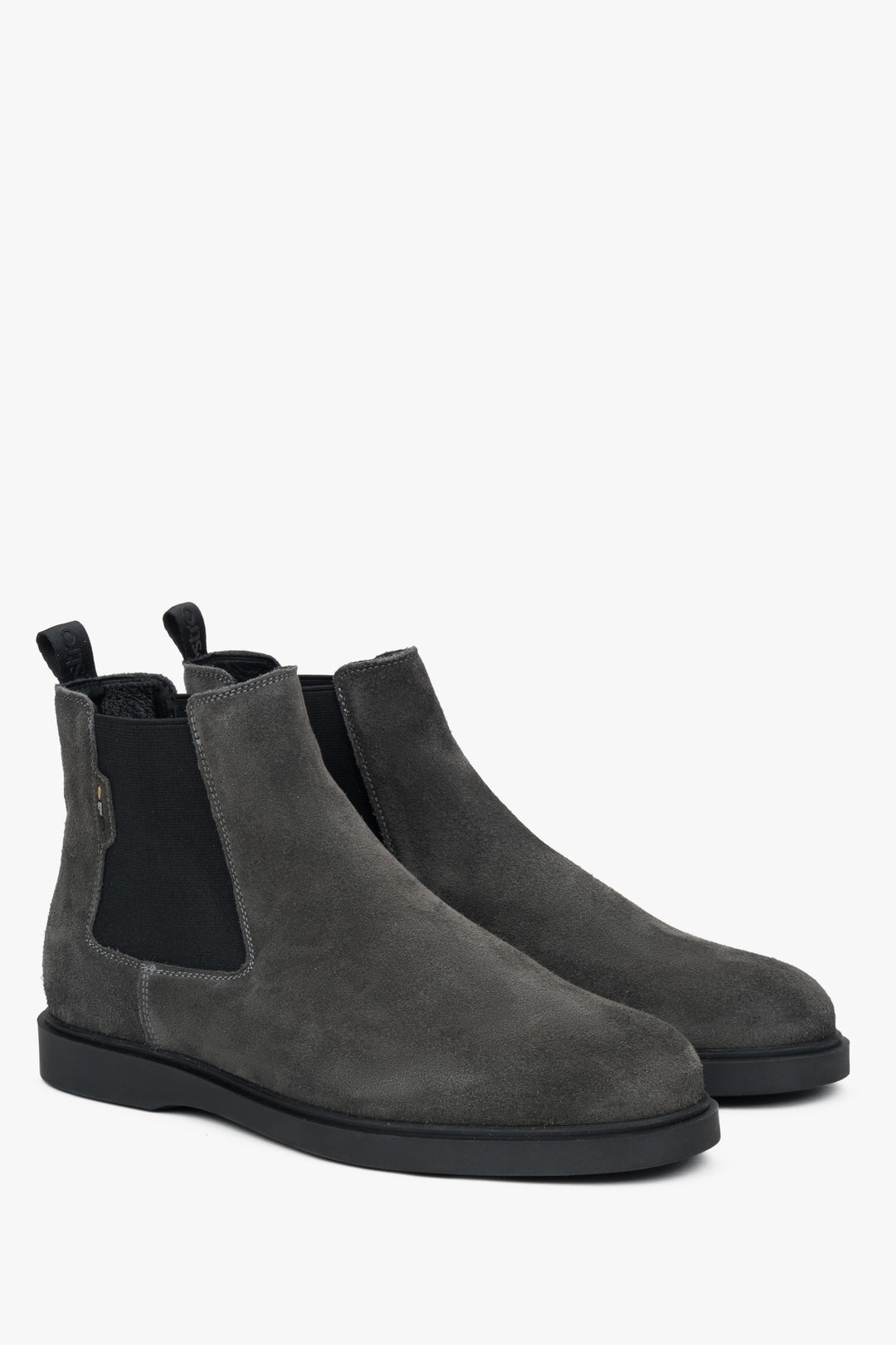 Men's velour chelsea boots in grey Estro