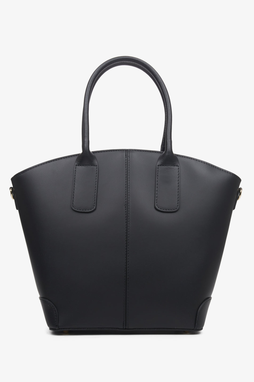 Estro women's black shopper bag made of Italian genuine leather