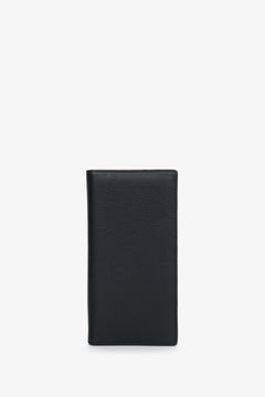 Men's Black Continental Wallet made of Genuine Leather Estro ER00110893.