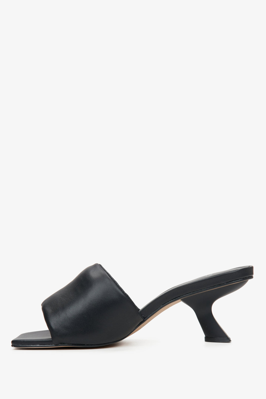 Black Funnel Heel Slide Sandals for Women by Estro
