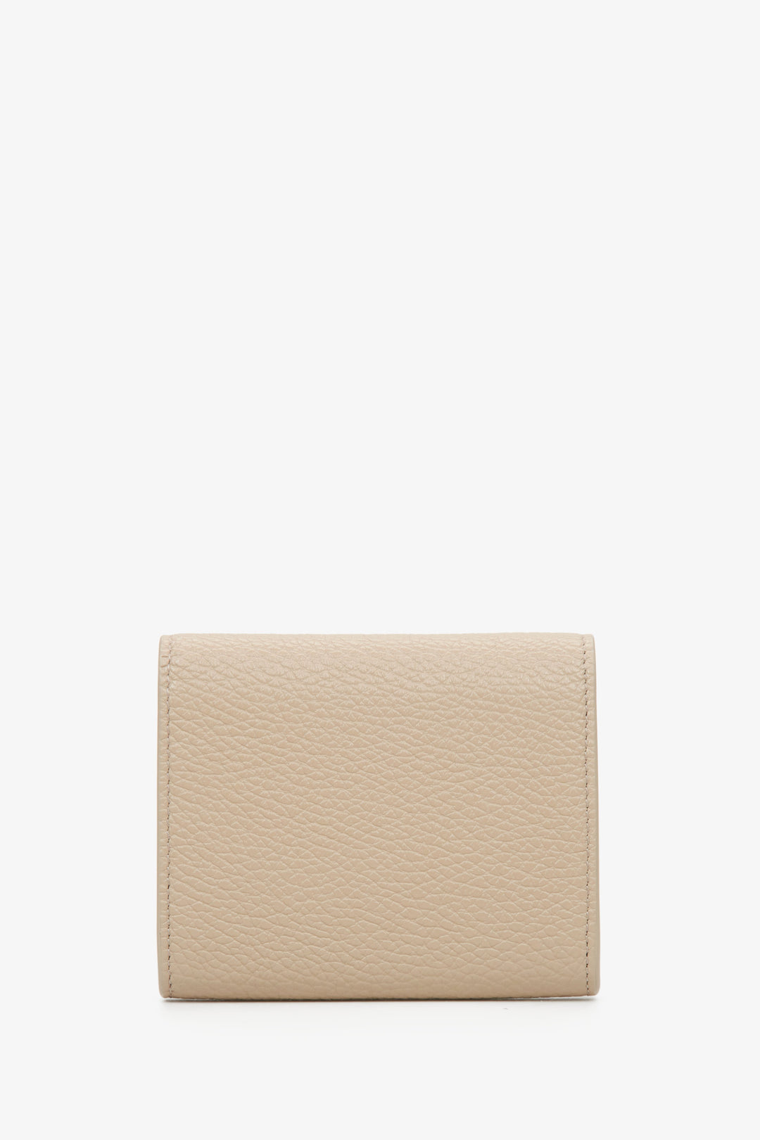 Estro compact beige women's wallet - reverse side.