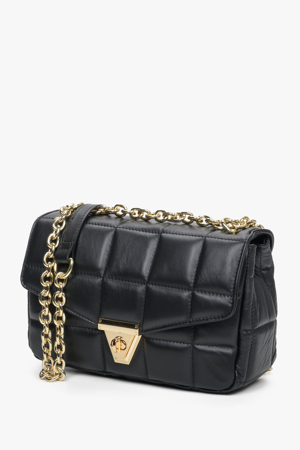 Black Leather Women's Handbag Estro ER00111576.