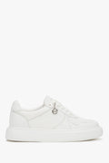 Women's White Leather Sneakers with a Flexible Sole Estro ER00117140.