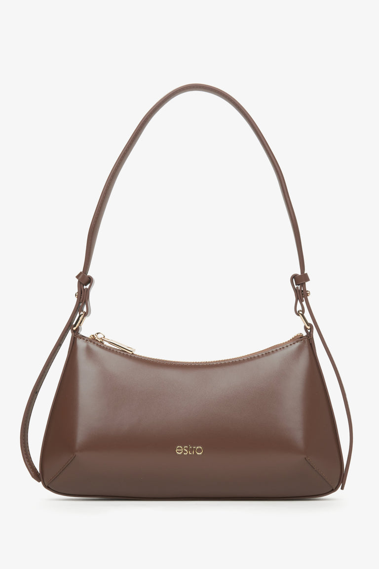 Women's Saddle Brown Baguette Bag Estro ER00115804