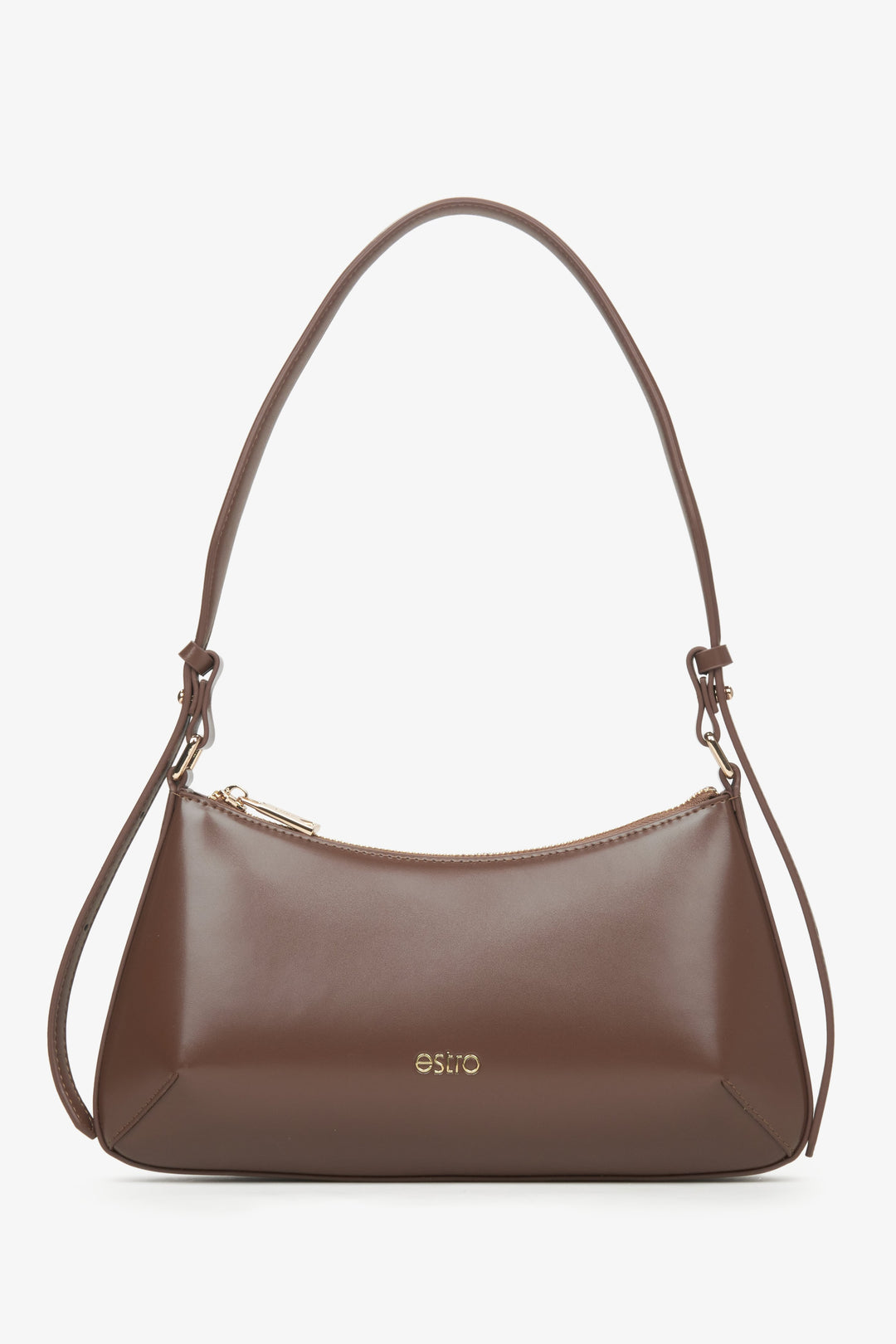 Women's Saddle Brown Baguette Bag Estro ER00115804