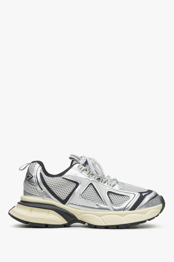 Women's Silver & Black Sneakers with a Flexible Platform ES 8 ER00114598.