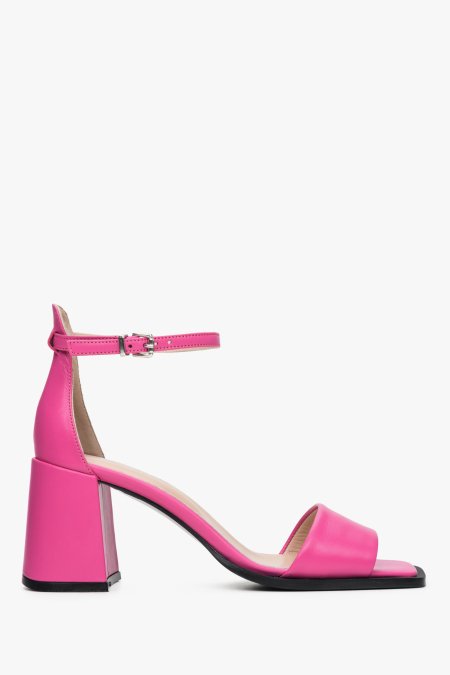 Women's Pink Block Heel Sandals Estro ER00112689.