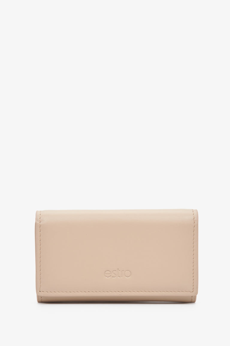 Light Beige Key Case made of Genuine Leather Estro ER00113614.