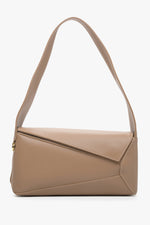 Women's Small Light Brown Handbag made of Genuine Leather Estro ER00113896.