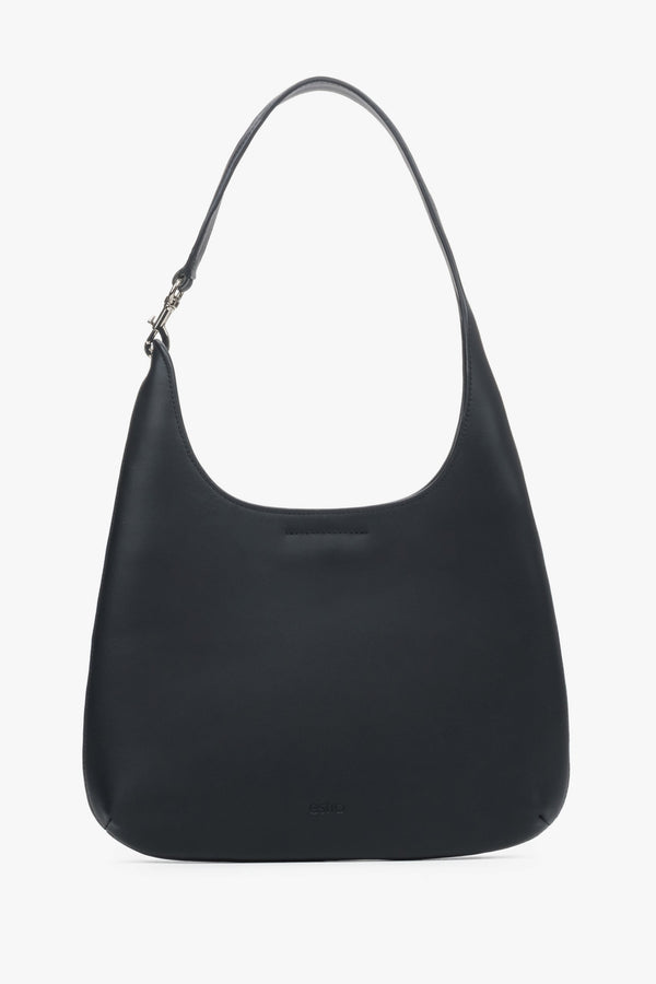 Women's Black Shopper Bag in Genuine Leather Estro ER00118915.