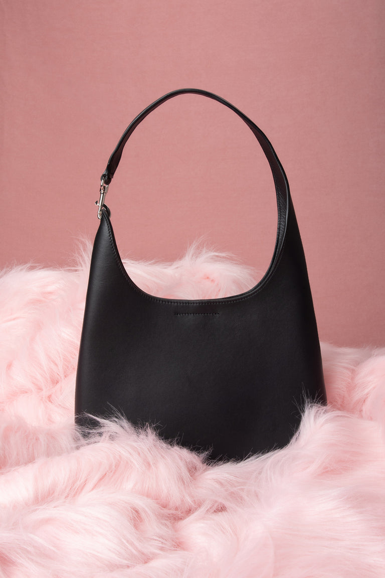 Women's Black Shopper Bag in Genuine Leather Estro ER00118915.
