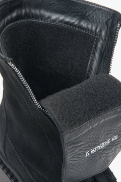 Women's black Estro ankle boots (model ER00118125) in Italian velour, designed with light insulation for comfort.