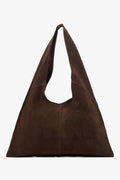 Women's Brown Hobo Bag made of Genuine Italian Premium Velour Estro ER00118648.
