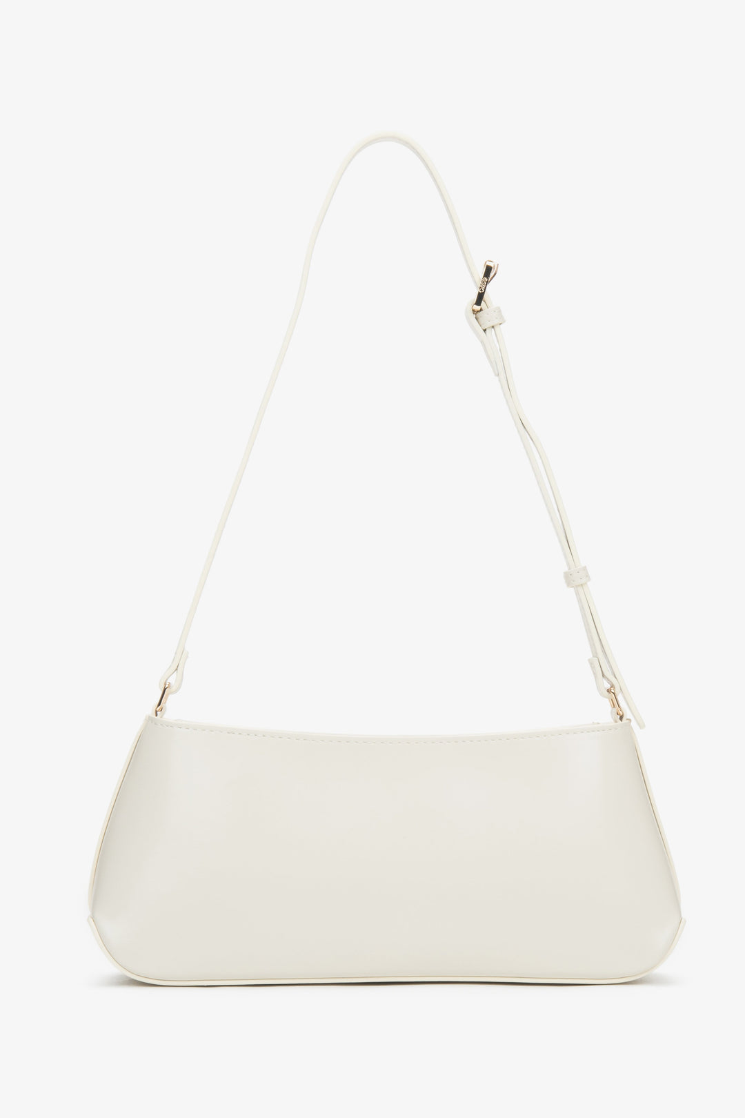 A classic shoulder bag for women in light beige genuine leather by Estro.