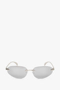 Women's Narrow Rimless Sunglasses in Light Grey Estro ER00119109.