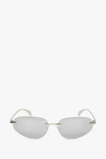 Women's Narrow Rimless Sunglasses in Light Grey Estro ER00119109.