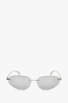 Women's Narrow Rimless Sunglasses in Light Grey Estro ER00119109.