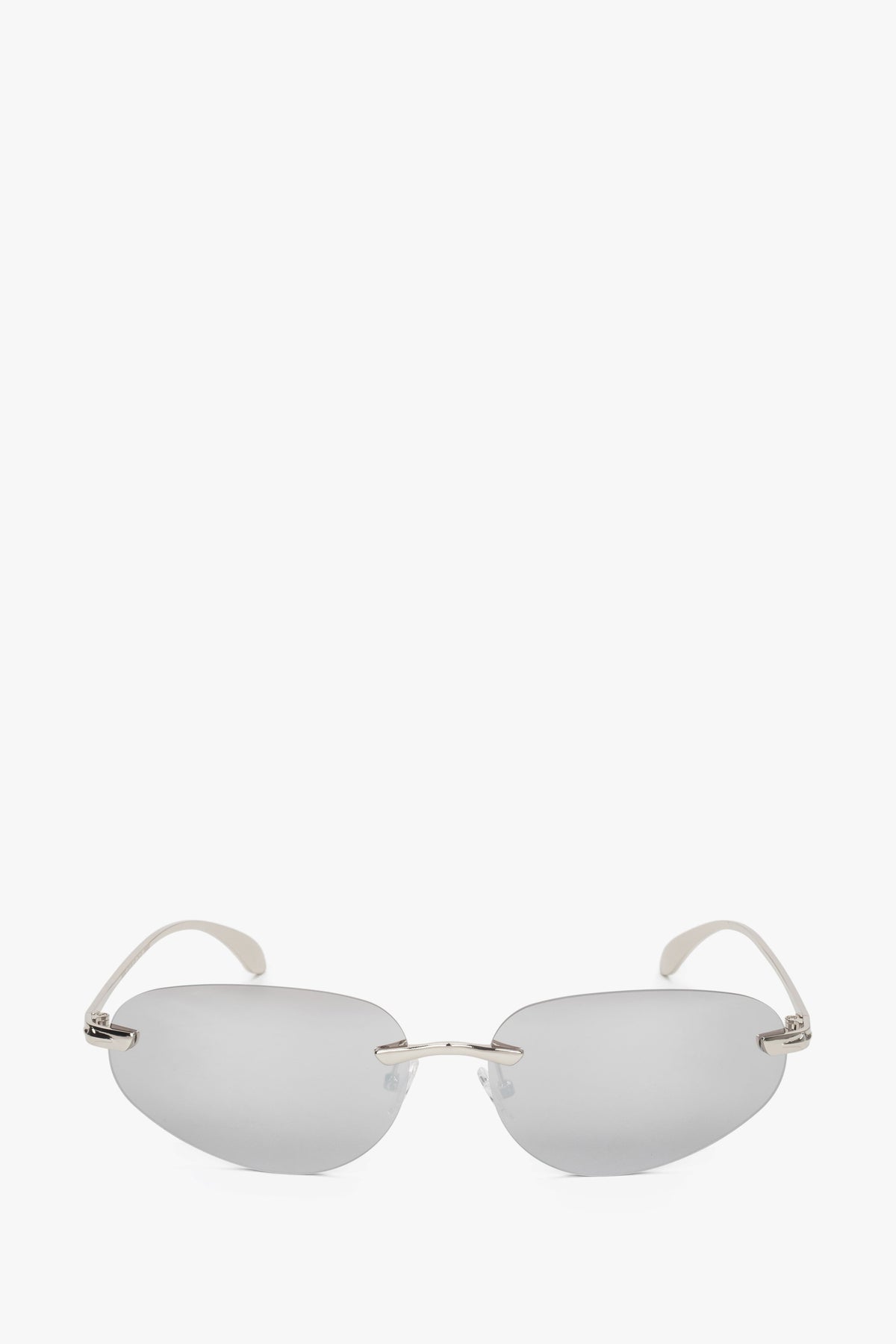 Women's Narrow Rimless Sunglasses in Light Grey Estro ER00119109.