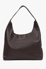 Women's Saddle Brown Shopper Bag made of Genuine Leather Estro ER00118028.