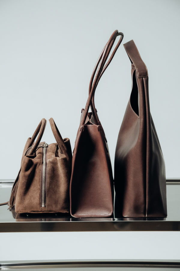 Women's Saddle Brown Shopper Bag made of Genuine Leather Estro .