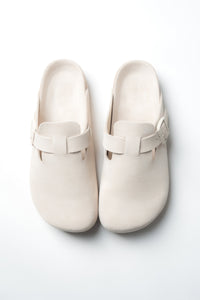 Women's White Clog-Style Slides in Genuine Velour Estro ER00119018.