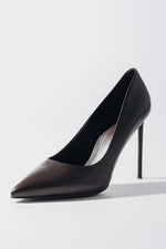 Women's Dark Brown High Heels Pumps made of Genuine Leather Estro ER00120503