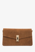 Women’s Small Bronze Shoulder Bag made of Genuine Velour Estro ER00116851.