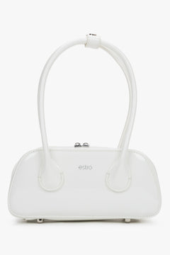 White patent leather shoulder bag Estro.