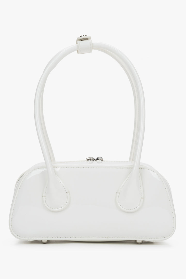 Estro white patent leather bag.